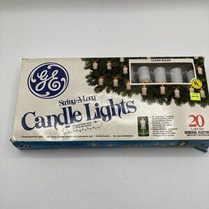Vintage GE String-A-Long Candle Lights Christmas Lights New In Box